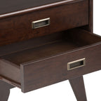 Handcrafted Mid Century End Table with Drawer – White, Dark Brown, or Light Brown