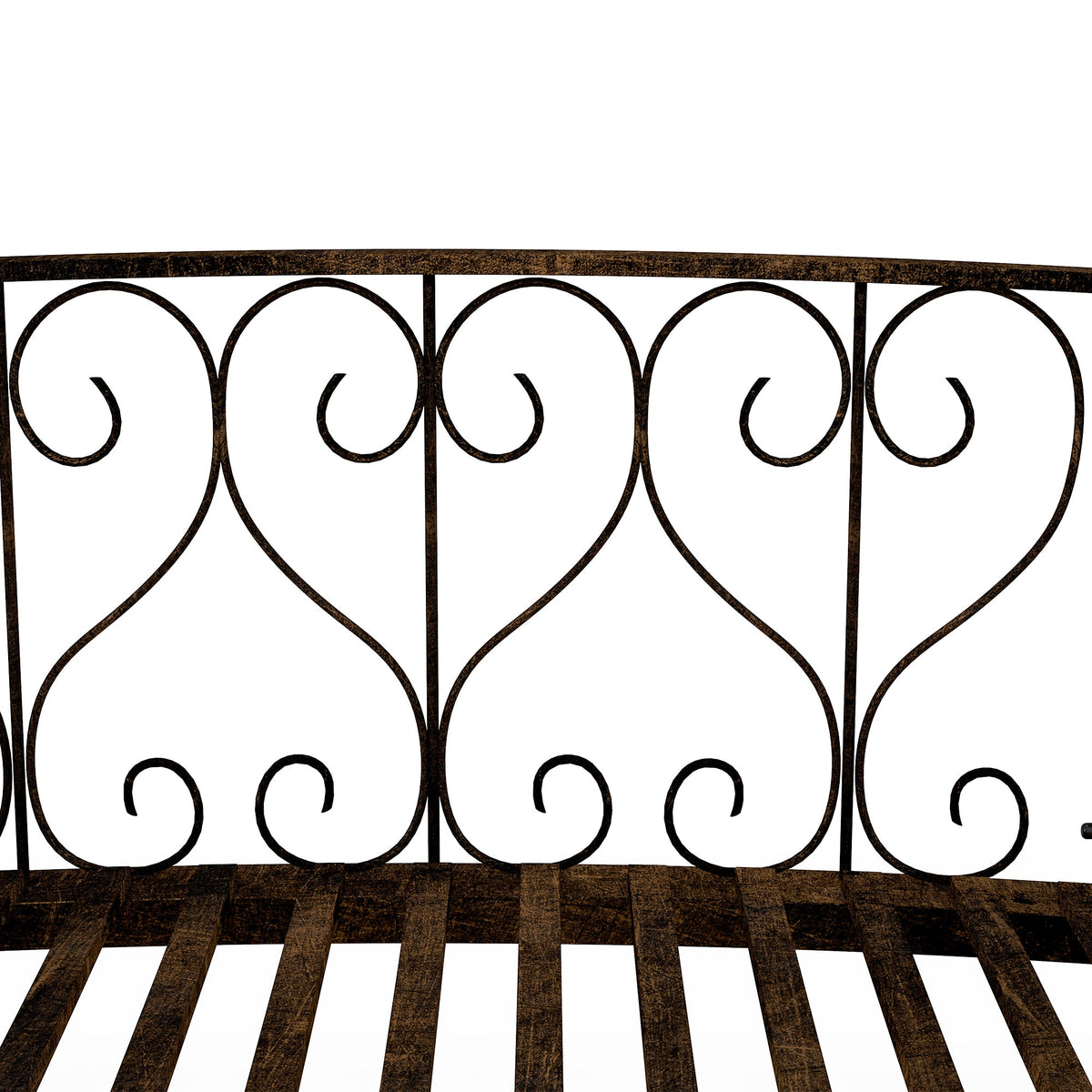 Metal Garden Bridge with Safety Siderails – Steel, 82.75" L