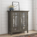 Storage Media Cabinet with Adjustable Shelves - Dark Brown, Light Brown, Dark Gray