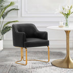 Modern Dining Chair with Solid Wood Frame - Dark Gray, Beige, or Black