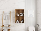24 Inch Wall Mounted Storage Shelf with Plywood Construction - Oak