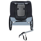 Large Folding Bike Trailer for Dogs with Mesh Ventilation - Gray