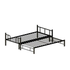 Twin Size Metal Pull-Out Bunk Bed with Ladder - Metal