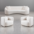 Minimalist Curved Sofa, 3 Seater