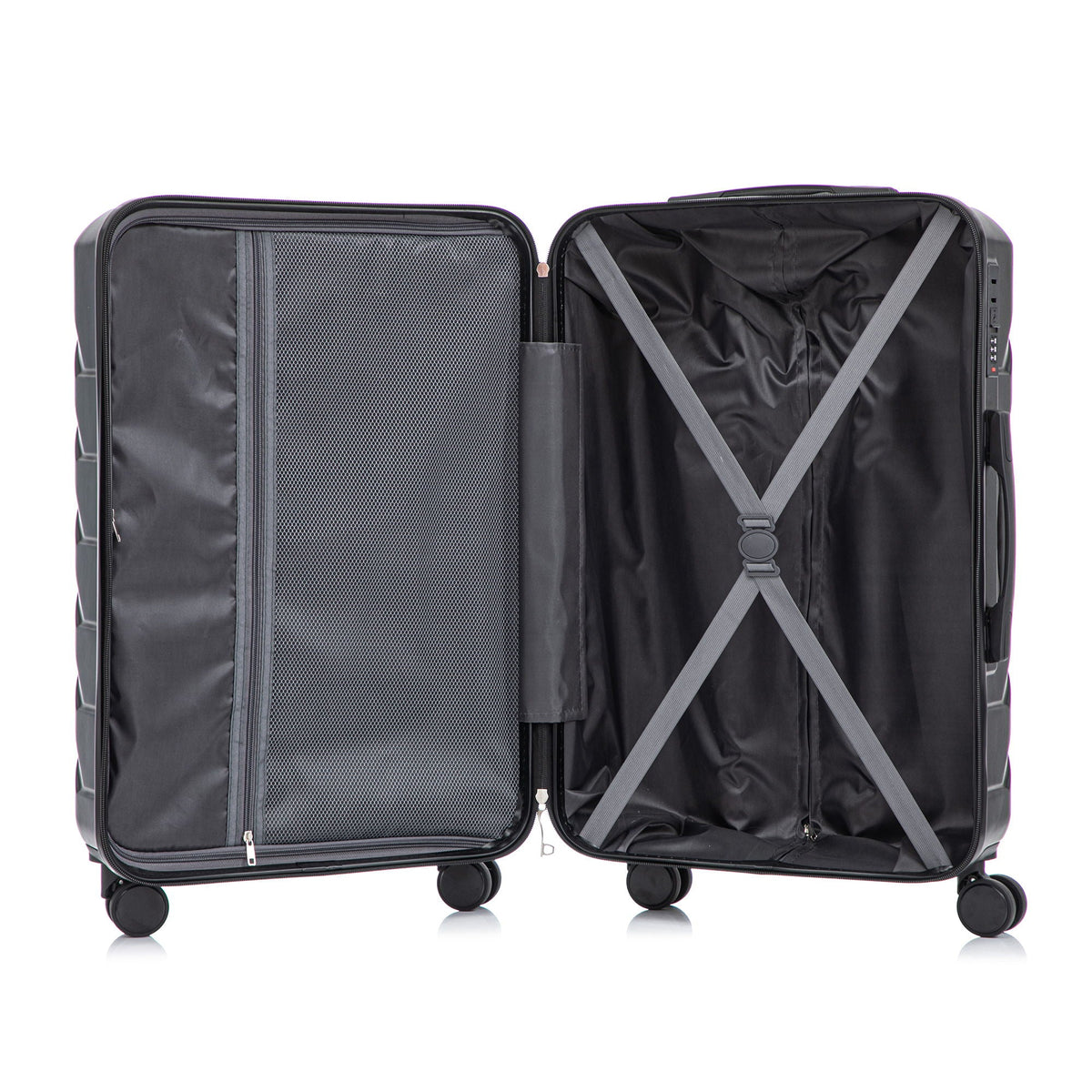 3 Pieces Set Spinner Wheel Luggage With Combination Lock