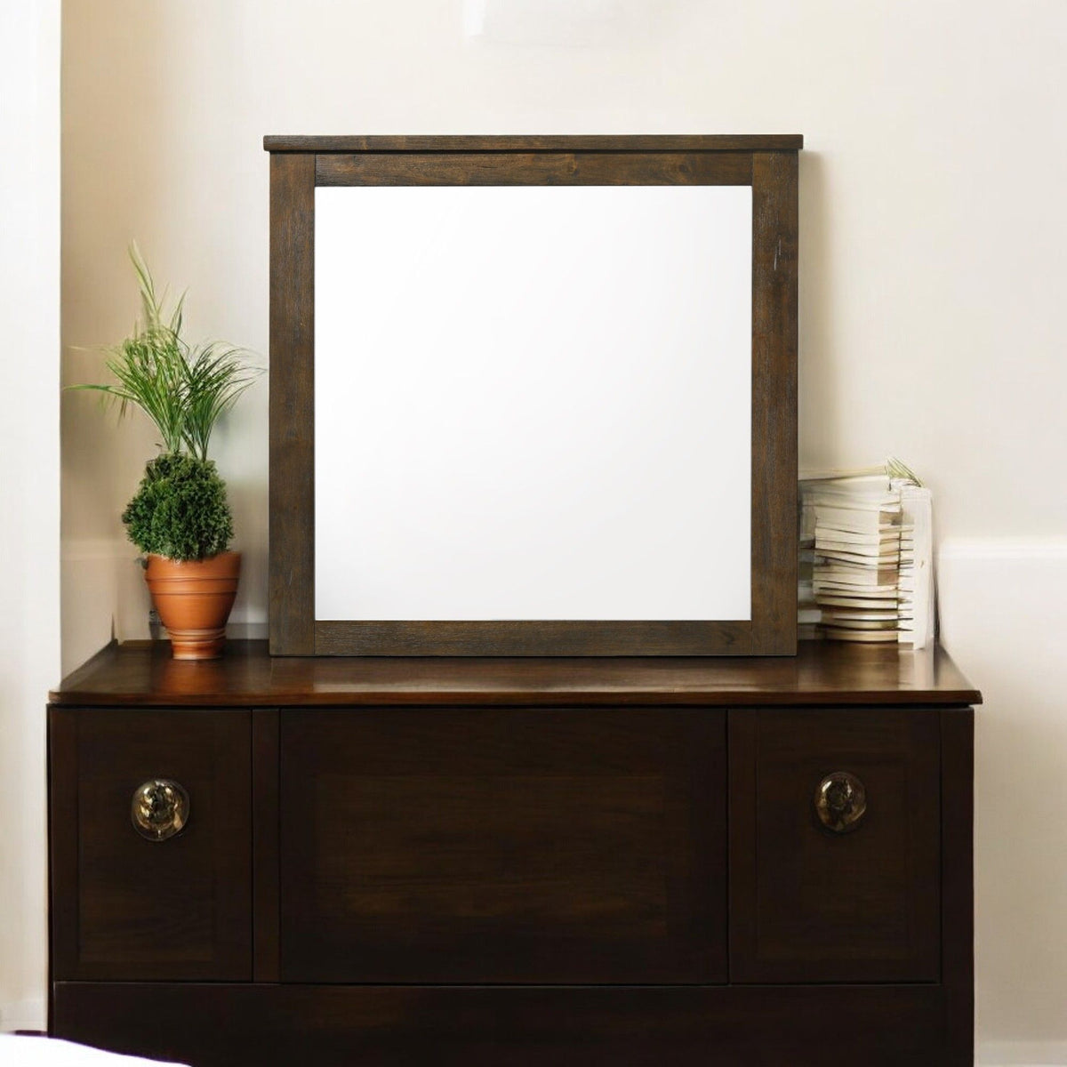 Oak Mirror Merrilee with Minimalist Frame - Oak