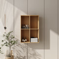 24 Inch Wall Mounted Storage Shelf with Plywood Construction - Oak