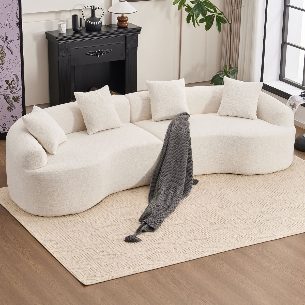 4 Seater Sofa With Fabric for Living Room