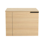 Modern Bathroom Vanity with Side Storage - Light Brown or White