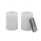LED Candles with Remote Control Timer - Set of 2, White