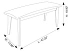 Carlos Upholstered Bench with High Density Foam Cushion - Gray