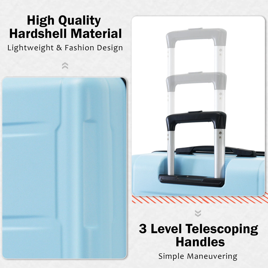 Expandable 2 Piece Luggage Set with TSA Lock and Spinner Wheels - Multiple Colors