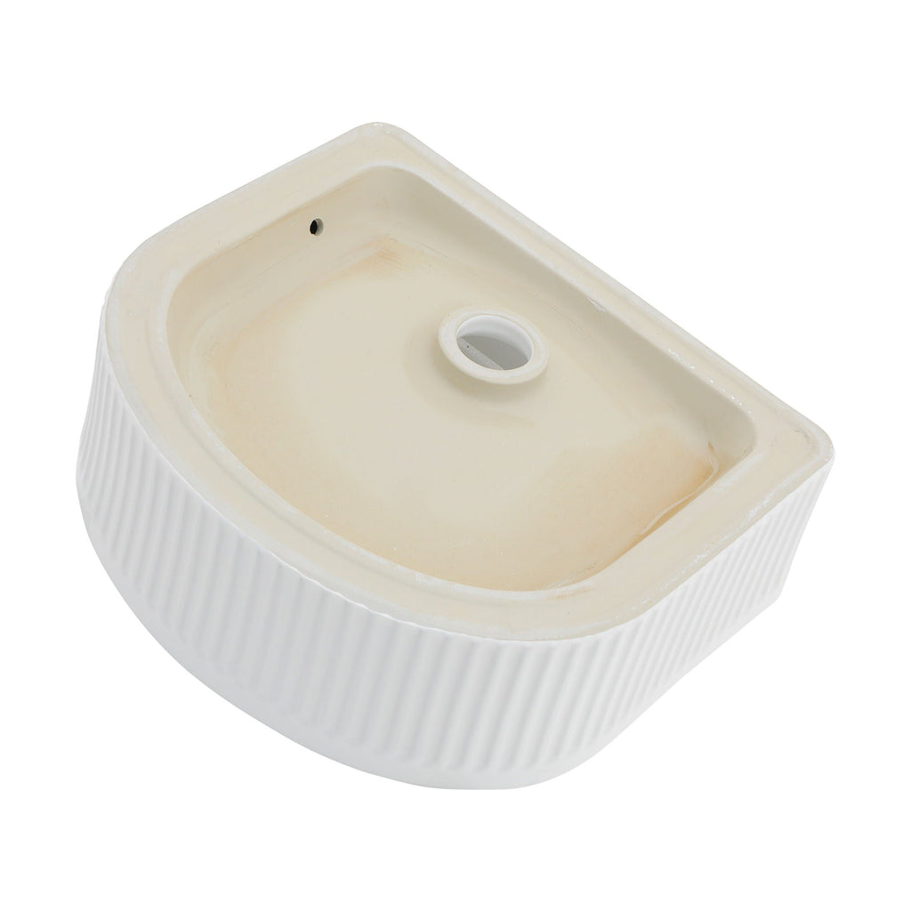 Vessel Bathroom Sink with Modern Design - White