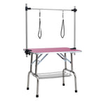 Folding Pet Grooming Table with Adjustable Arm - Multiple Colors