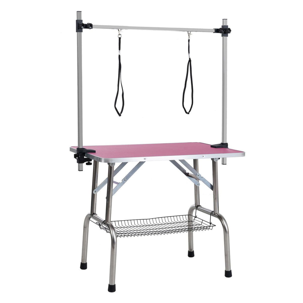 Folding Pet Grooming Table with Adjustable Arm - Multiple Colors
