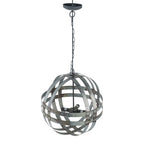 4 Light Galvanized Chandelier