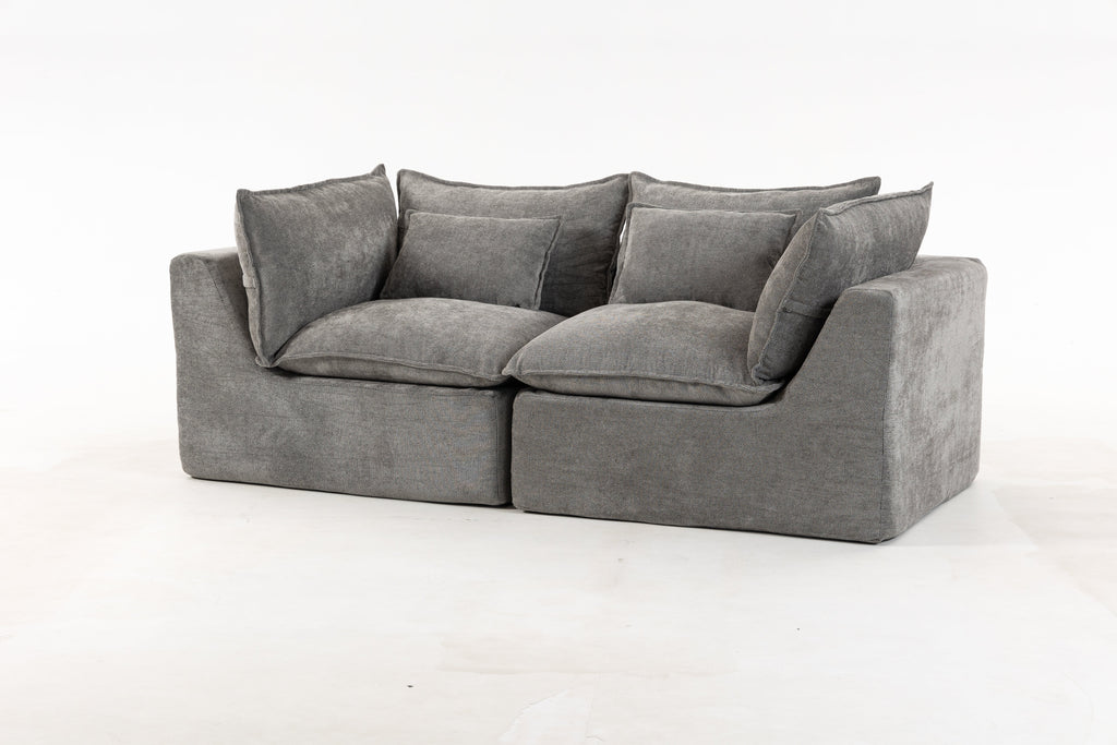 Cloud Couch Oversized Modular Sectional Sofa with Modular Design - Antique Grey
