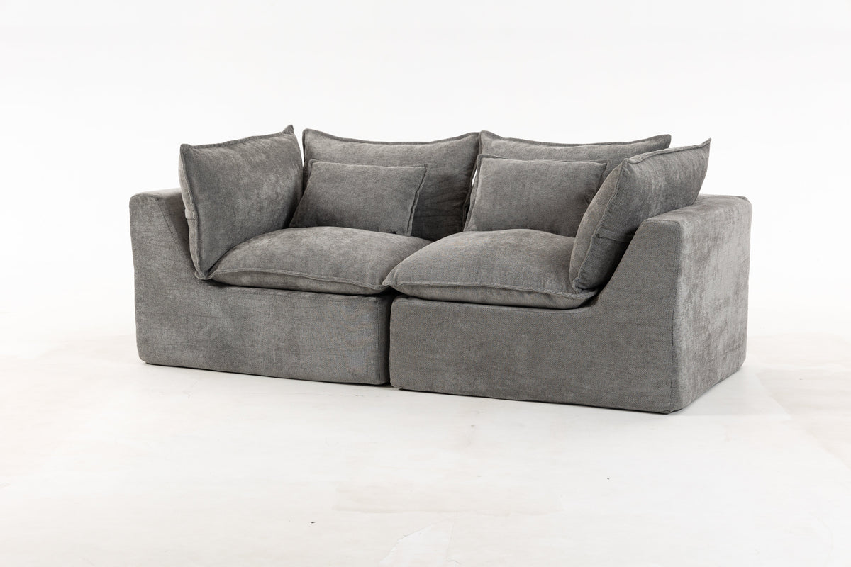 Cloud Couch Oversized Modular Sectional Sofa with Modular Design - Antique Grey