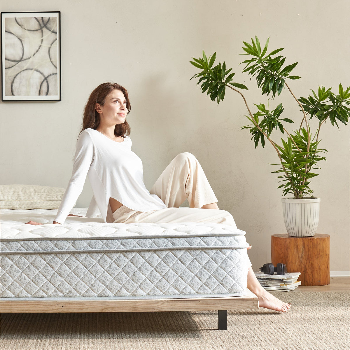 12 Inch Hybrid Cooling Memory Foam Mattress with Balanced Support