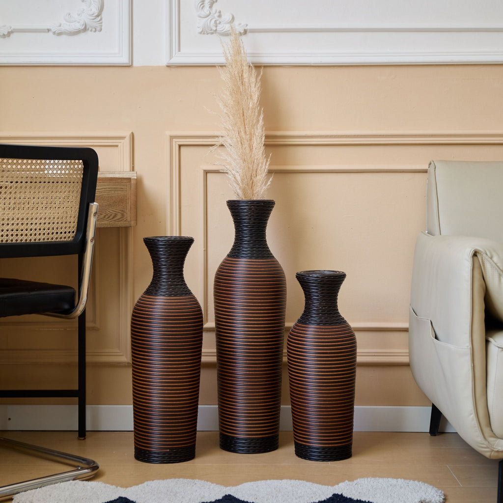 Classic And Neat Floor Vase with High Independent Stand - Multiple Colors