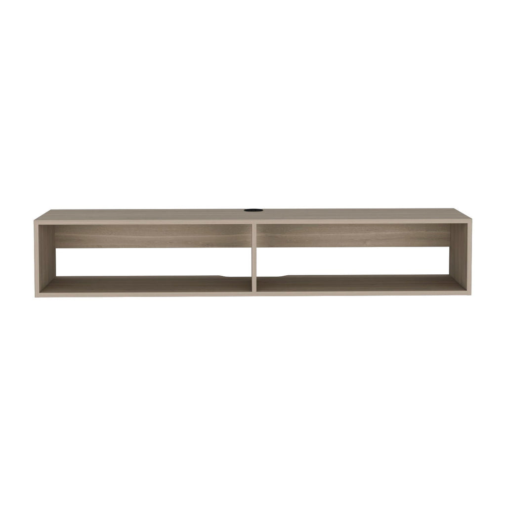 Moore Floating TV Stand with Cable Management - Light Brown, Black, or White