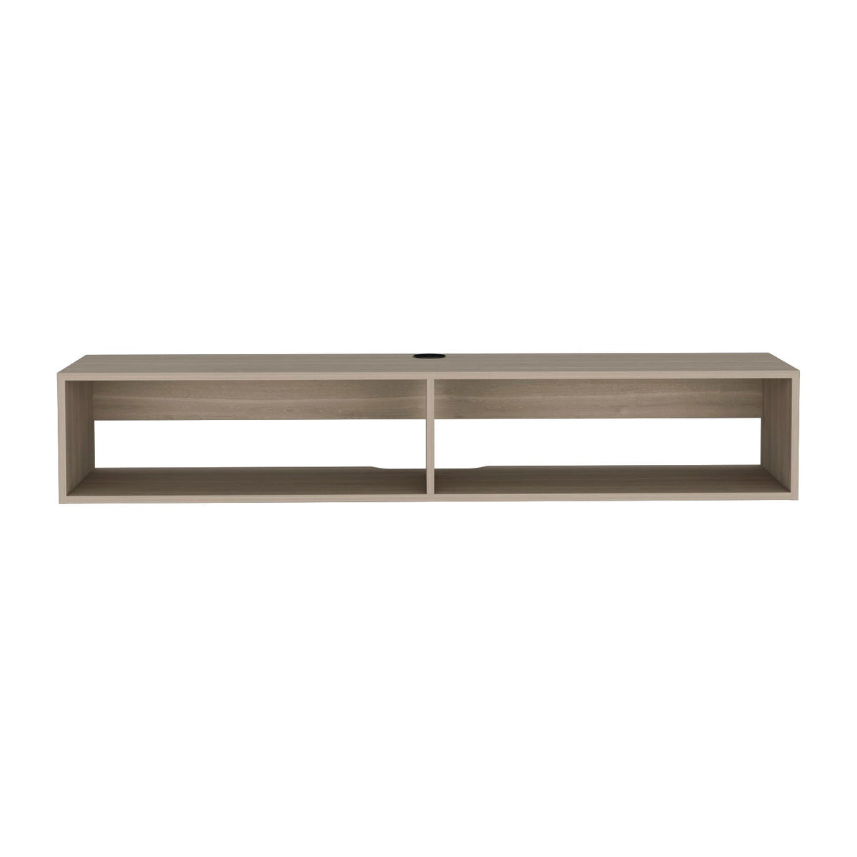 Moore Floating TV Stand with Cable Management - Light Brown, Black, or White