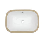 Modern Ceramic Undermount Bathroom Sink with Overflow - White or Black