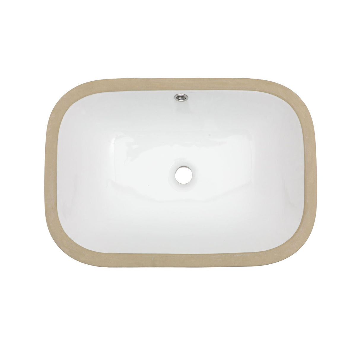 Modern Ceramic Undermount Bathroom Sink with Overflow - White or Black
