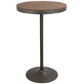 Industrial Adjustable Bar Dinette Table with Bamboo Top - Dark Brown or Light Brown