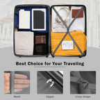 Expandable 2 Piece Luggage Set with TSA Lock and Spinner Wheels - Multiple Colors
