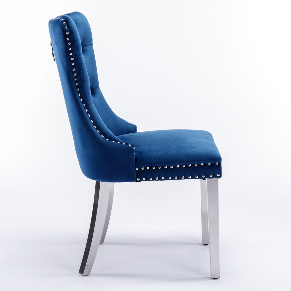 Contemporary Upholstered Dining Chair Set with Nailhead Trim - Multiple Colors