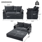 Convertible Sleeper Sofa Bed with Storage and USB/C Charging - Fabric