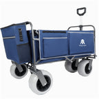 Beach Wagon with Big Wheels for Sand with 500lb Capacity - Dark Blue