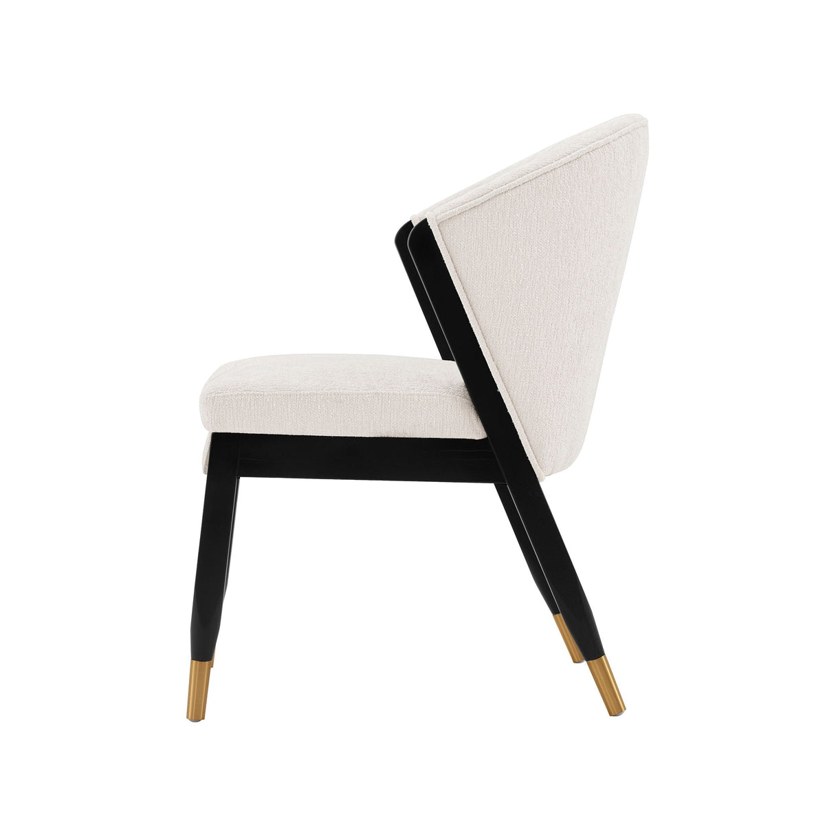 Ola Dining Chair with Solid Elm Wood Frame and High-Density Foam - Beige, Gray, or Dark Gray