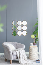 Contemporary Decorative Mirror with Minimalist Style - Champagne