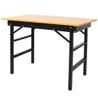 Portable Folding Work Table with Measuring Tape and Angle Finder - Black