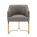 Modern Dining Chair with Solid Wood Frame - Dark Gray, Beige, or Black
