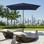 Rectangular Patio Umbrella with Crank Tilt - UV-Resistant Canopy