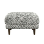 Abstract Ottoman - Upholstered Ottoman with Engineered Wood Frame - Black