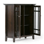 Storage Media Cabinet with Adjustable Shelves - Dark Brown, Light Brown, Dark Gray