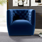 Ergonomic Design Swivel Chair with Tufted Accent - Multiple Colors