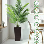 Indoor Outdoor Planter with Automatic Watering System - Dark Brown, Black, or White