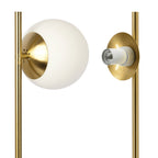 Modern Small Table Lamp with Globe Shade - Gold / White