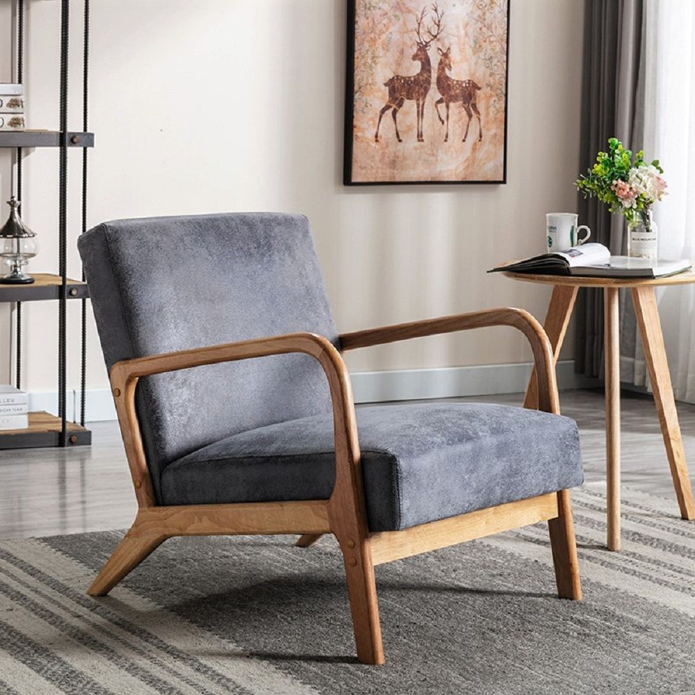 Mid-Century Modern Accent Chair with Cushioning - Multiple Colors