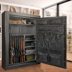 Tall Fireproof Protection Safe Vault with Solid Steel Construction - Black