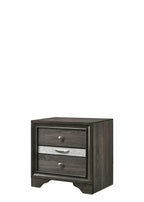 Chic Design Accent Nightstand with Felt-Lined Jewelry Drawer – White, Black, or Dark Gray