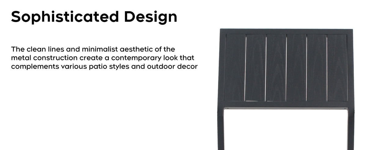 Modern Metal Side Chair Set with Ergonomic Support - Set of 2