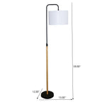 Arc Floor Lamp with Cylinder Shade and Foot Switch - Black