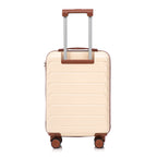 Beige 2-Piece Spinner Luggage Set with Hard Shell - Beige