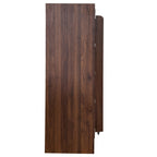 Walnut Buffet Sideboard Cabinet with Adjustable Shelves - Doors & Pantry Storage